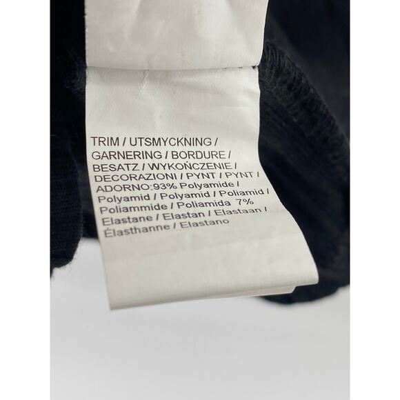 RIVER ISLAND Women's Black Wide-Rib Lace-Trim V-Neck Tank Top SZ 12 - Picture 9 of 11